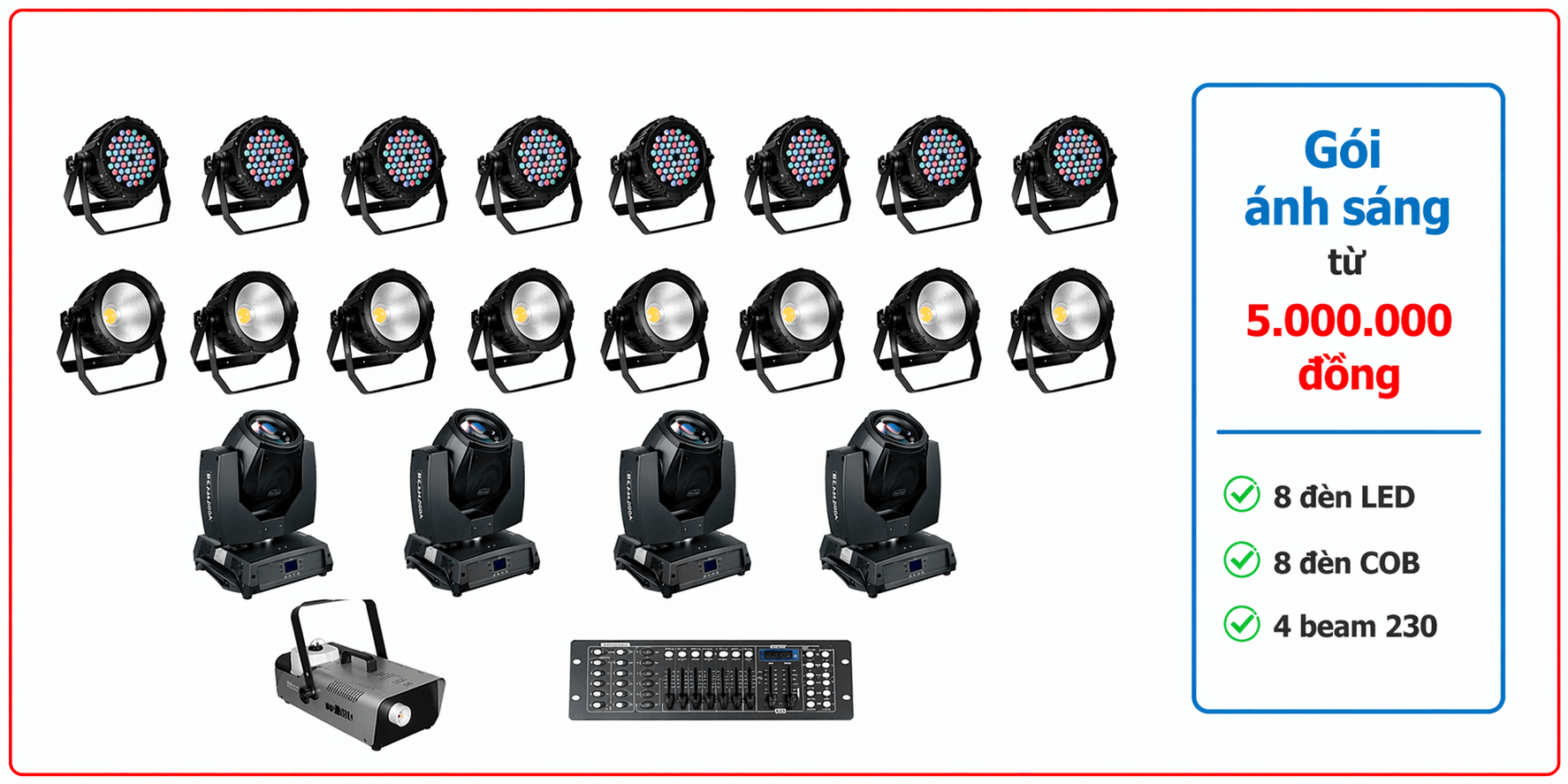 gói ánh sáng sự kiện chuyên nghiệp