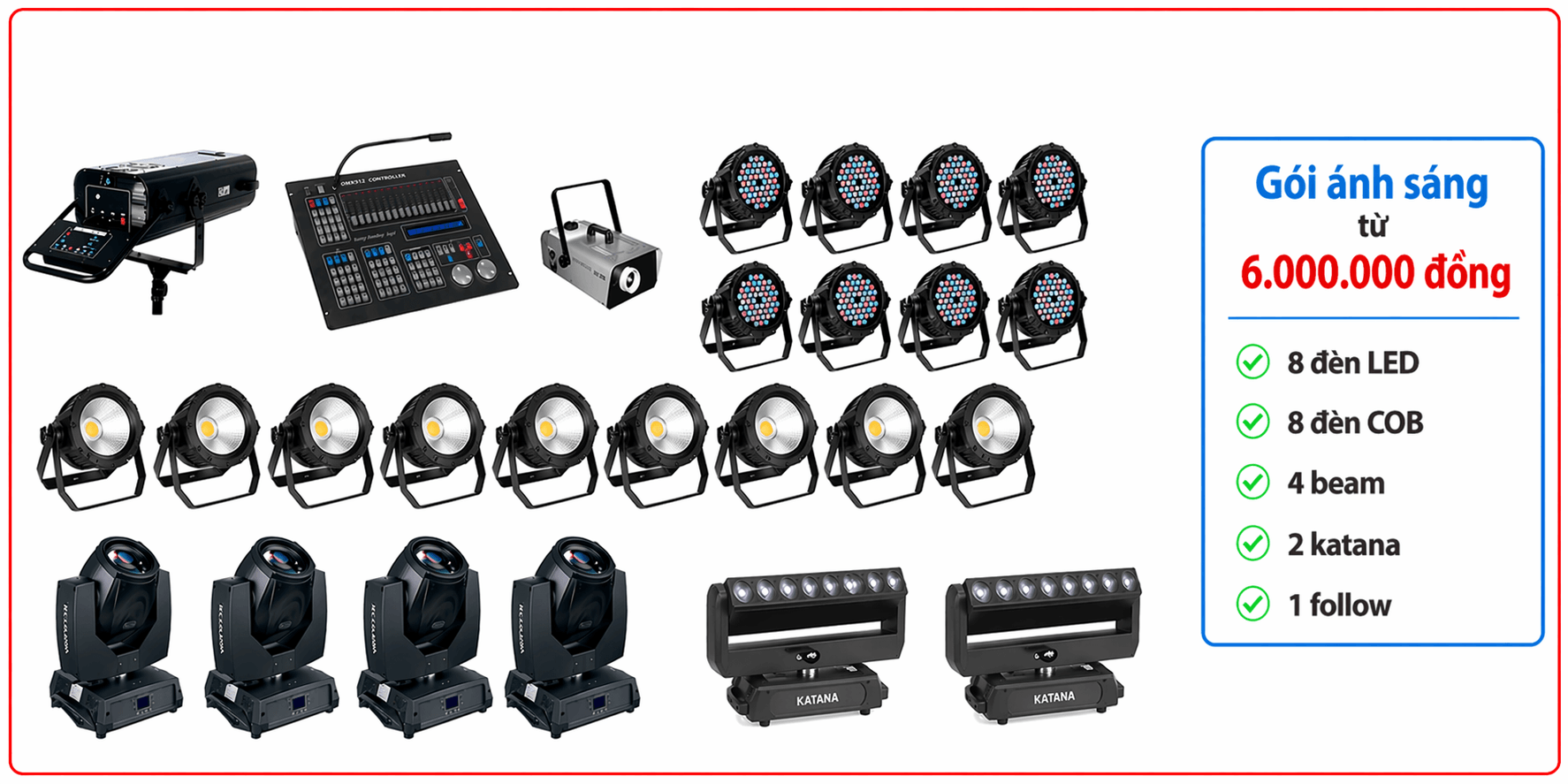 thuê ánh sáng sân khấu sôi động