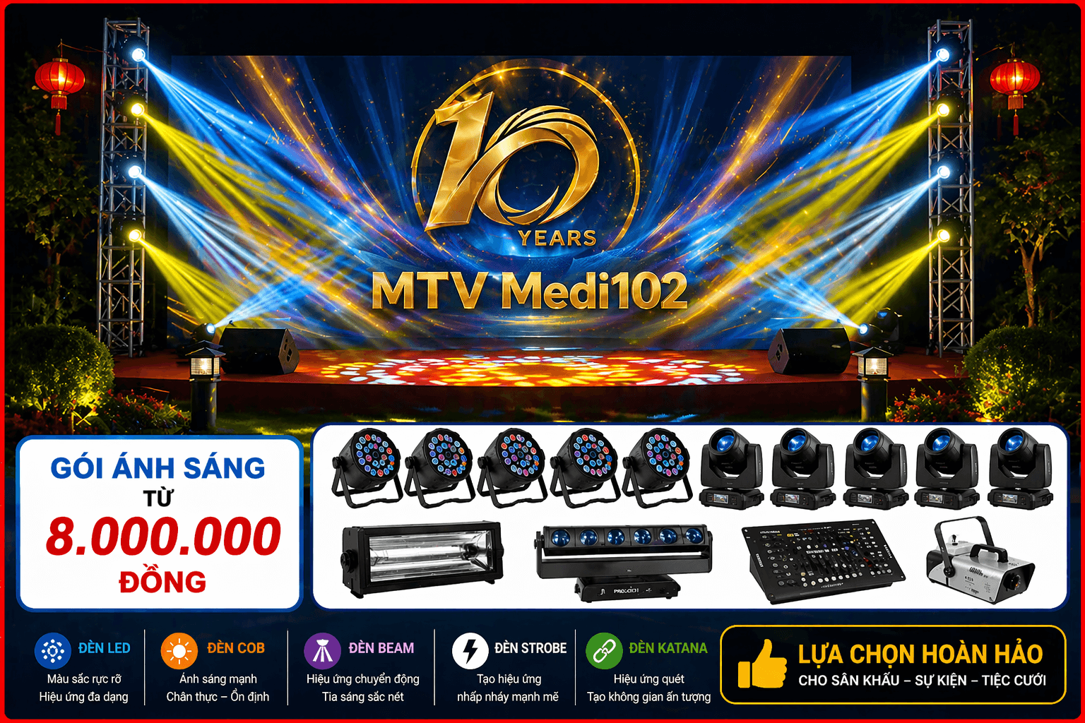cho thuê ánh sáng sự kiện cao cấp tại hồ chí minh