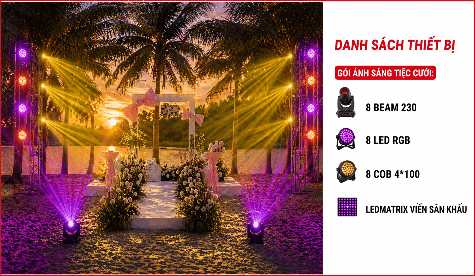 báo giá thuê ánh sáng tiệc cưới tại tp.hcm