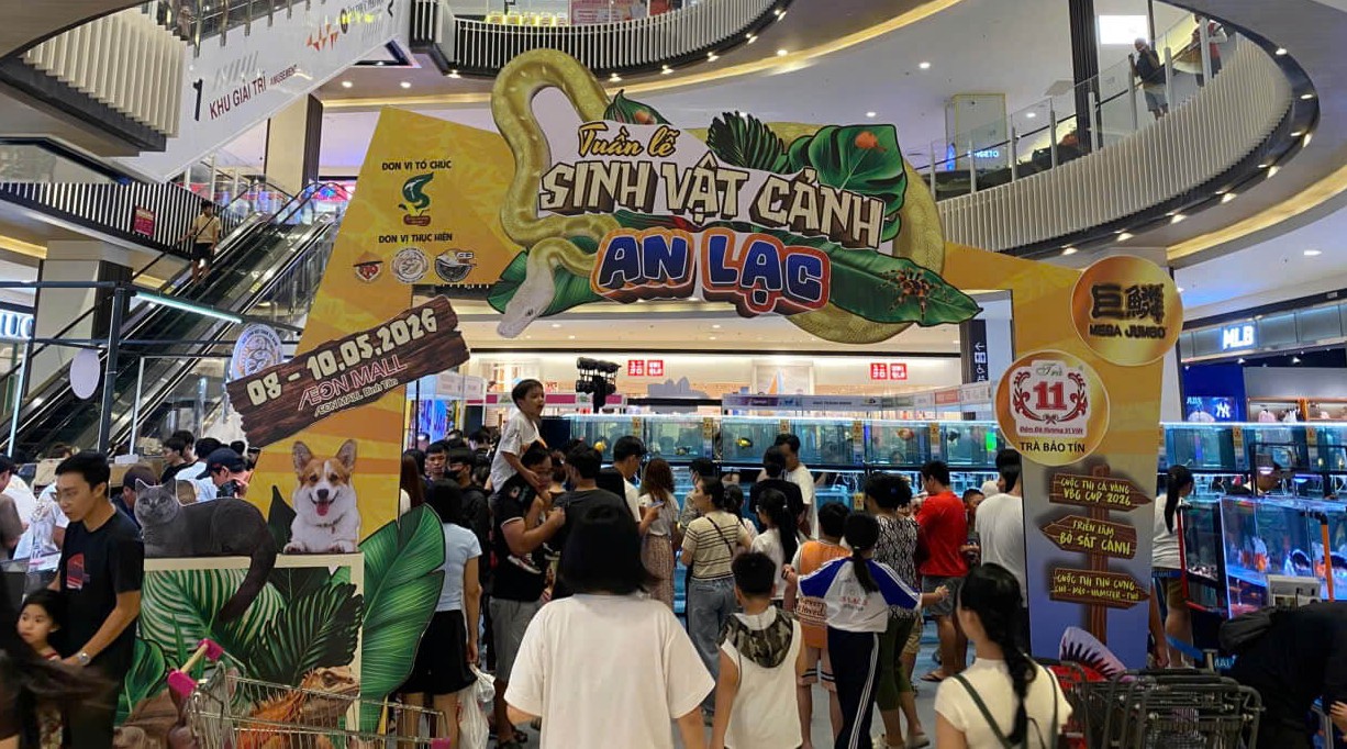 Khách Tham Quan Check-in Tại Sự Kiện Triển Lãm Sinh Vật Cảnh